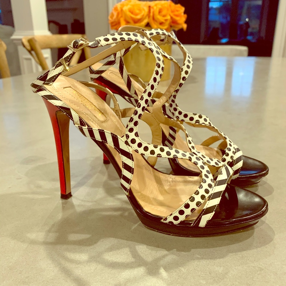 Aquazzura red high heels
